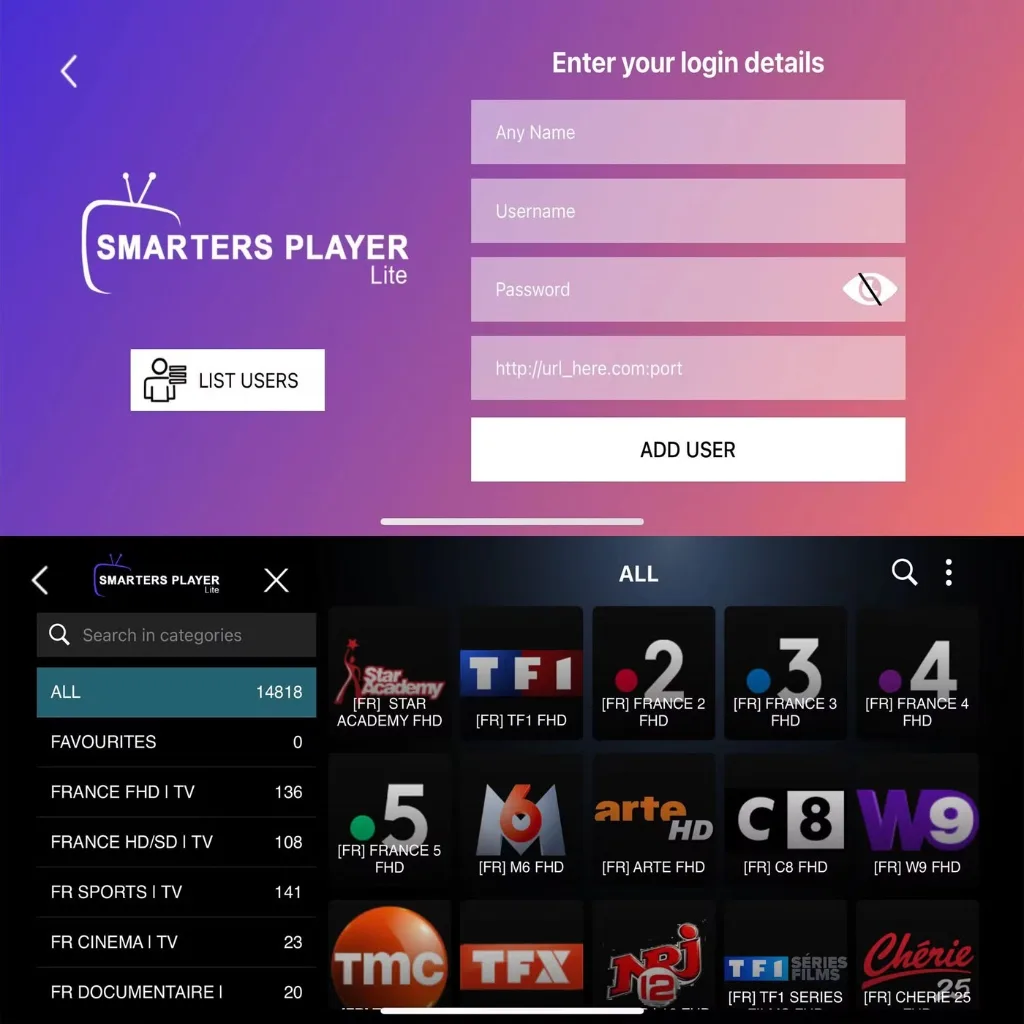 Abonnement IPTV Smarters Pro