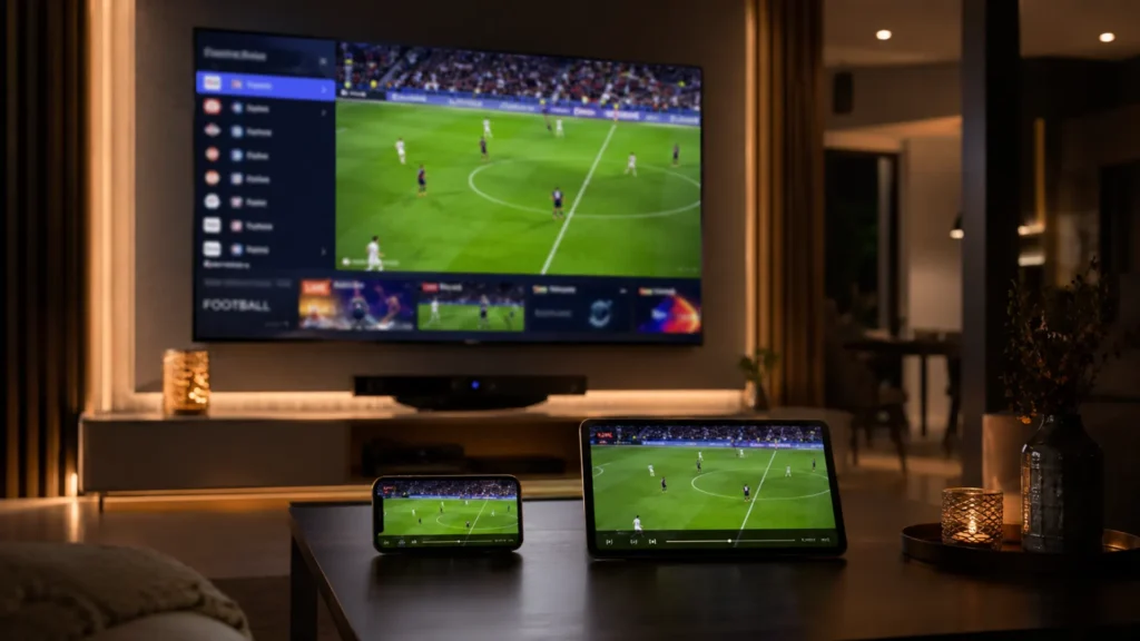 Abonnement IPTV 12 mois Smart TV compatible avec télévision, smartphone et tablette